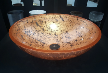 GALA - Countertop round glass washbasin by Glass Design - view 3
